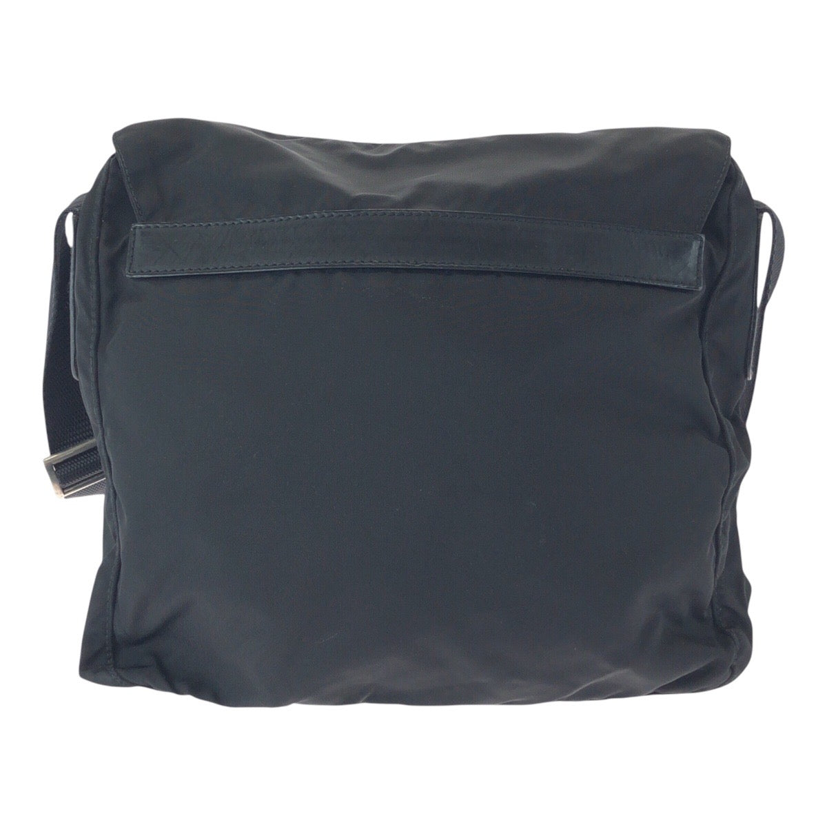 17303
PRADA プラダ テスート 三角ロゴプレート ブラック 黒 シルバー金具 ナイロン 50 斜め掛け ショルダーバッグ 男女兼用 レディース AB33