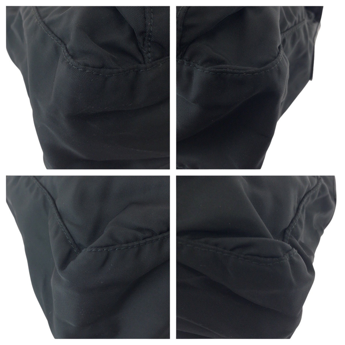 17303
PRADA プラダ テスート 三角ロゴプレート ブラック 黒 シルバー金具 ナイロン 50 斜め掛け ショルダーバッグ 男女兼用 レディース AB33