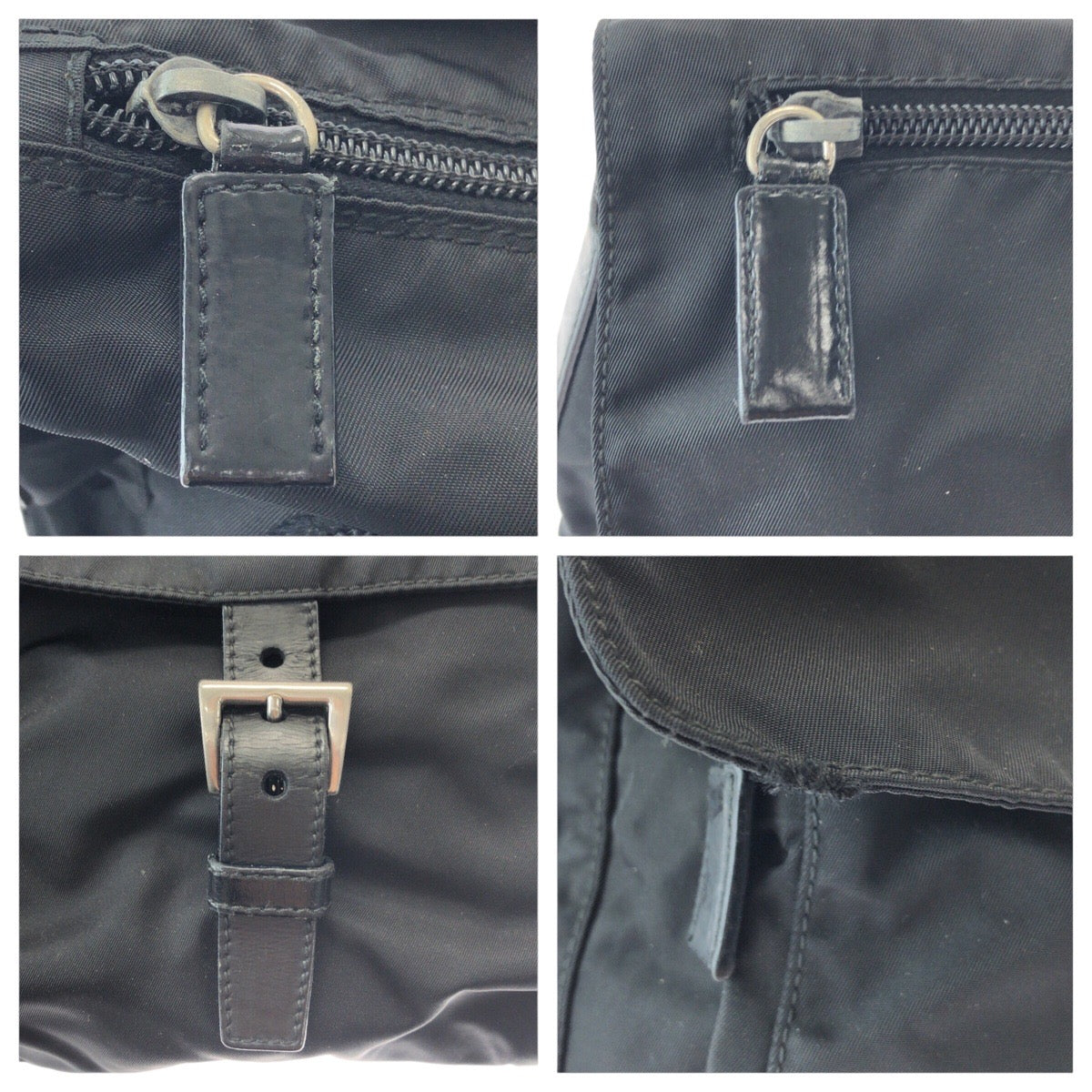 17303
PRADA プラダ テスート 三角ロゴプレート ブラック 黒 シルバー金具 ナイロン 50 斜め掛け ショルダーバッグ 男女兼用 レディース AB33