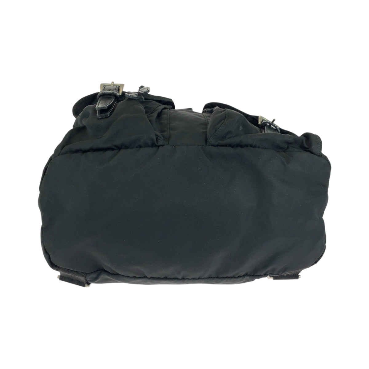 17306
PRADA プラダ テスート 三角ロゴプレート ブラック 黒 シルバー金具 ナイロン B2811 リュックサック バックパック  レディース