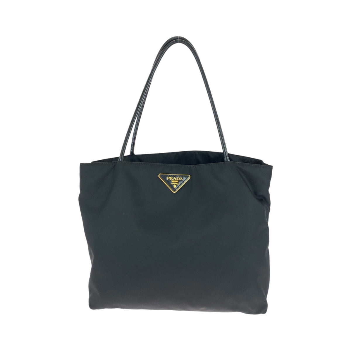 17309
PRADA プラダ テスート 三角ロゴプレート ブラック 黒 ゴールド金具 ナイロン BR3854 トートバッグ ショルダーバッグ  レディース A43