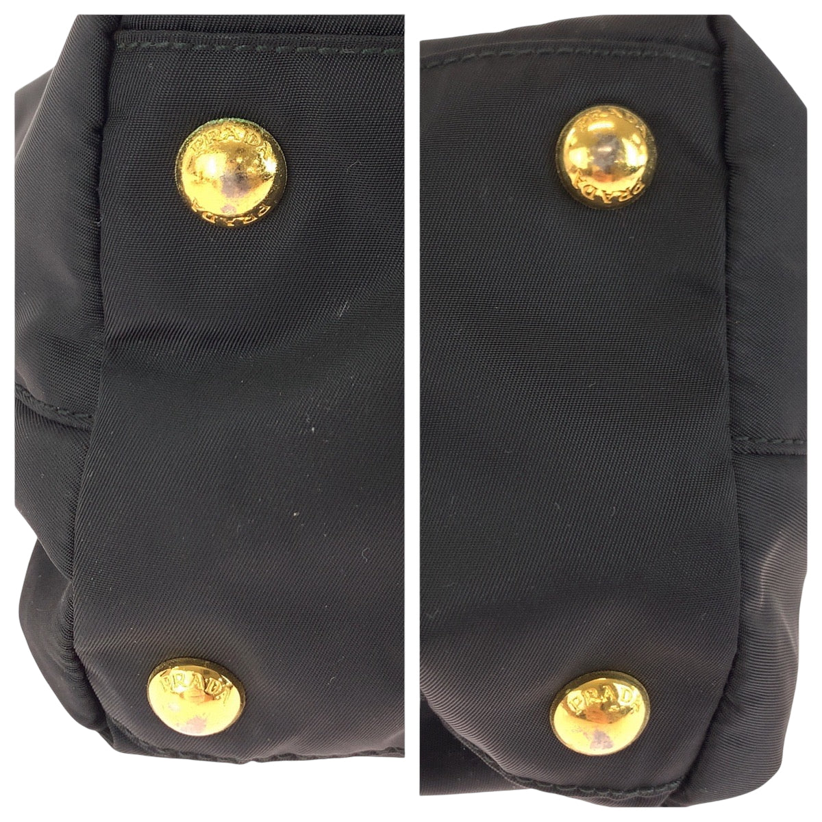 17309
PRADA プラダ テスート 三角ロゴプレート ブラック 黒 ゴールド金具 ナイロン BR3854 トートバッグ ショルダーバッグ  レディース A43