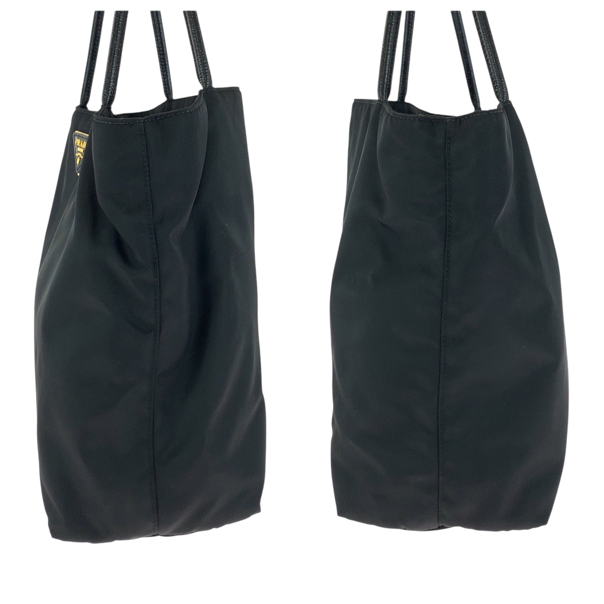 17309
PRADA プラダ テスート 三角ロゴプレート ブラック 黒 ゴールド金具 ナイロン BR3854 トートバッグ ショルダーバッグ  レディース A43