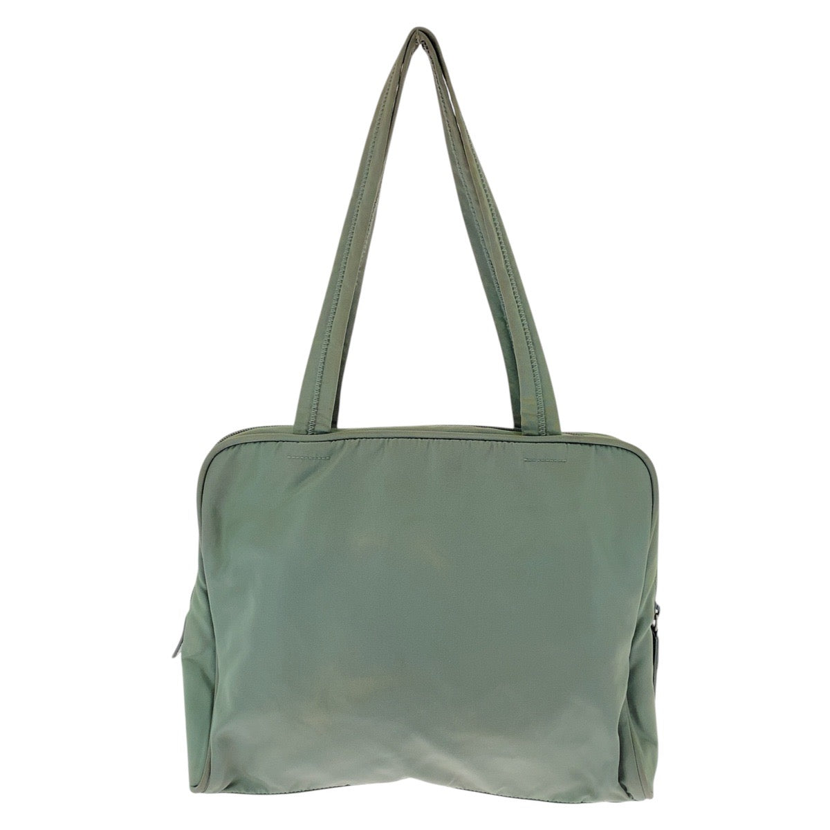 17310
PRADA プラダ テスート 三角ロゴプレート グリーン カーキ シルバー金具 ナイロン トートバッグ ショルダーバッグ  レディース B11