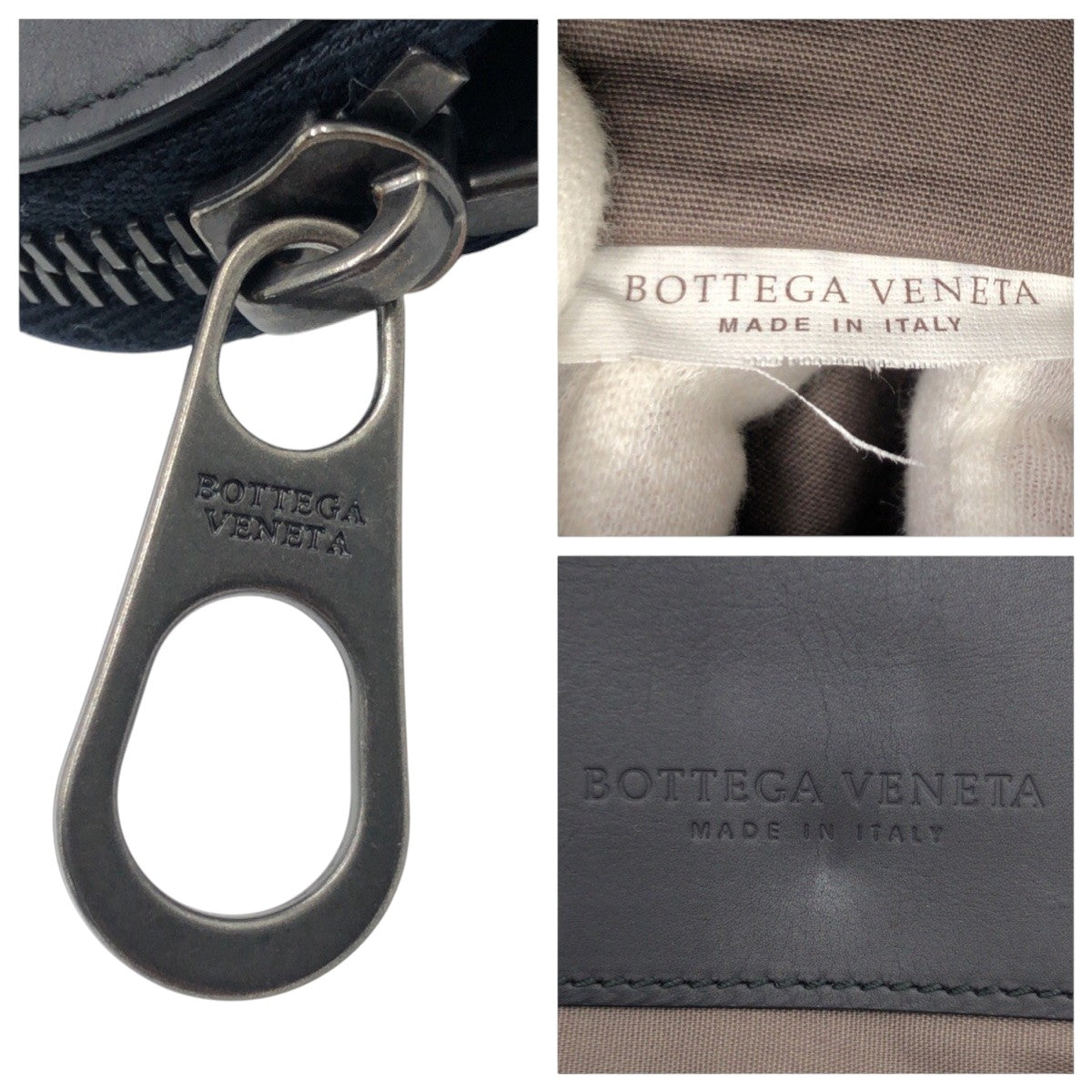 17313
BOTTEGAVENETA ボッテガヴェネタ ネイビー系 ブラック系 カーキ レザー クラッチバッグ セカンドバッグ  メンズ AB45