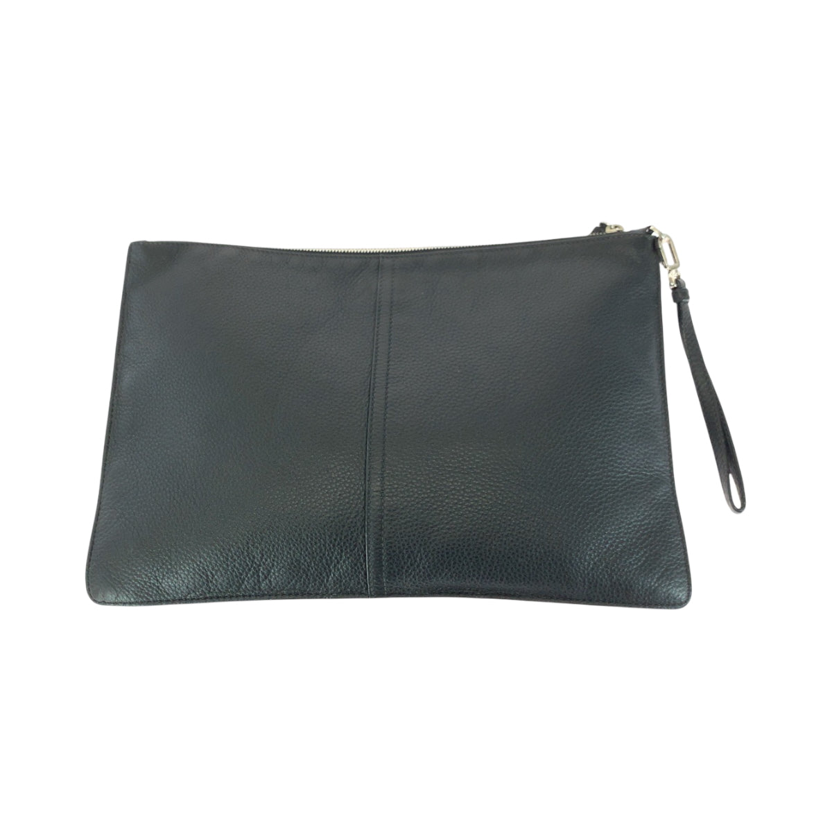 17315
PRADA プラダ ヴィッテロ シティ 三角ロゴプレート ブラック 黒 シルバー金具 レザー クラッチバッグ セカンドバッグ メンズ ABP46