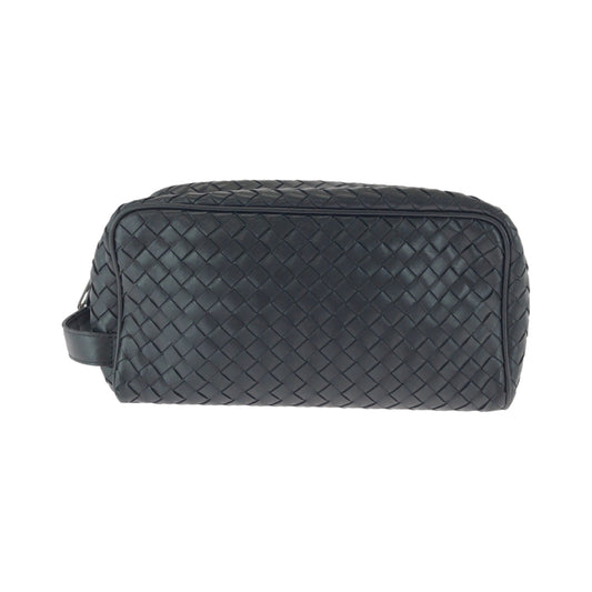 17316
BOTTEGAVENETA ボッテガヴェネタ イントレチャート ブラック 黒 シルバー金具 レザー 174361 V4651 1000 セカンドバッグ クラッチバッグ  メンズ ABP48