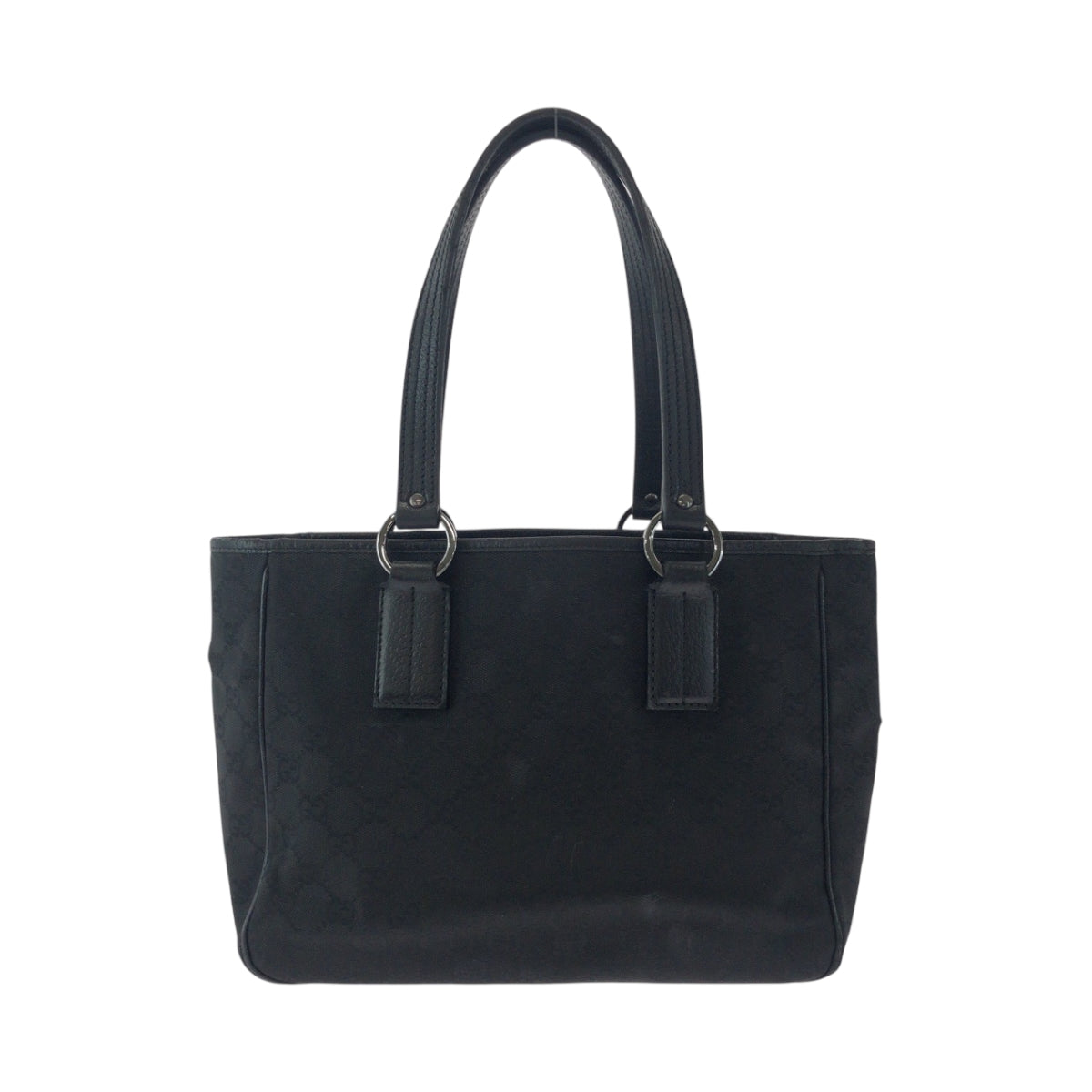 17319
GUCCI グッチ ブラック 黒 シルバー金具 GGキャンバス 113019 トートバッグ ショルダーバッグ  レディース AB21