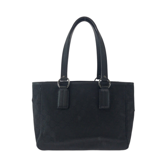 17319
GUCCI グッチ ブラック 黒 シルバー金具 GGキャンバス 113019 トートバッグ ショルダーバッグ  レディース AB21