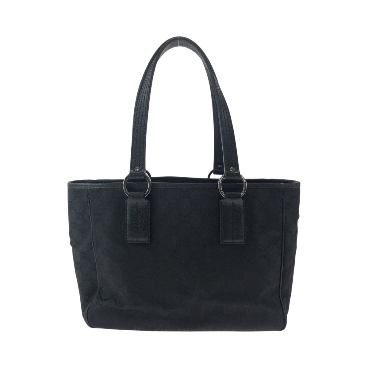 17319
GUCCI グッチ ブラック 黒 シルバー金具 GGキャンバス 113019 トートバッグ ショルダーバッグ  レディース AB21