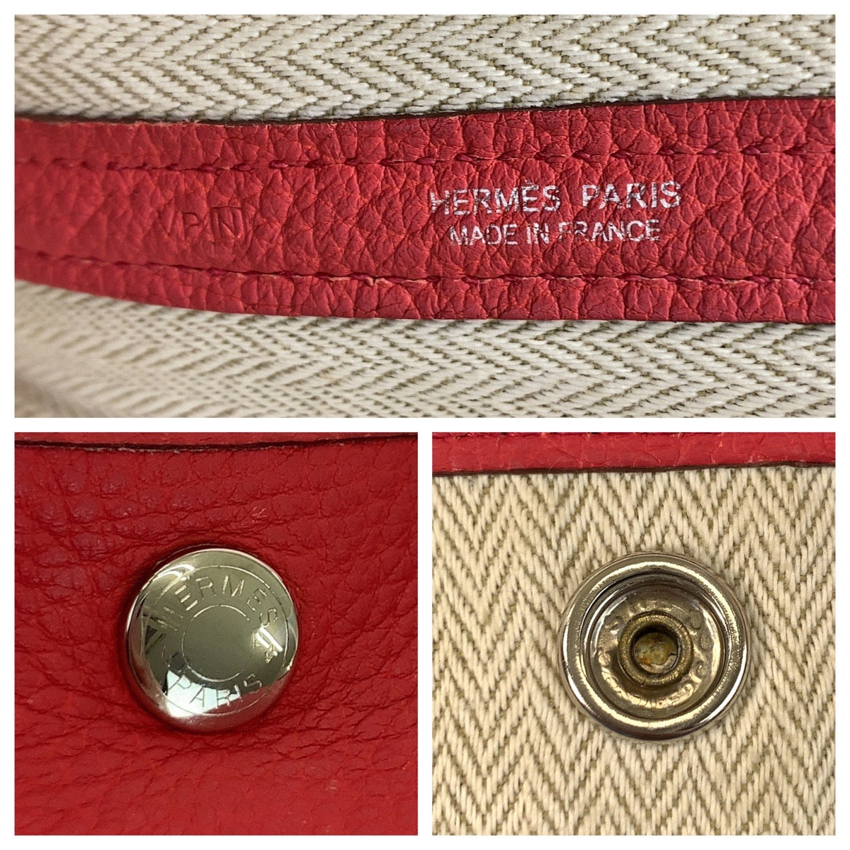 17321
HERMES エルメス ガーデンパーティPM ピンク シルバー金具 ネゴンダ トートバッグ ショルダーバッグ □N刻印  レディース AB190
