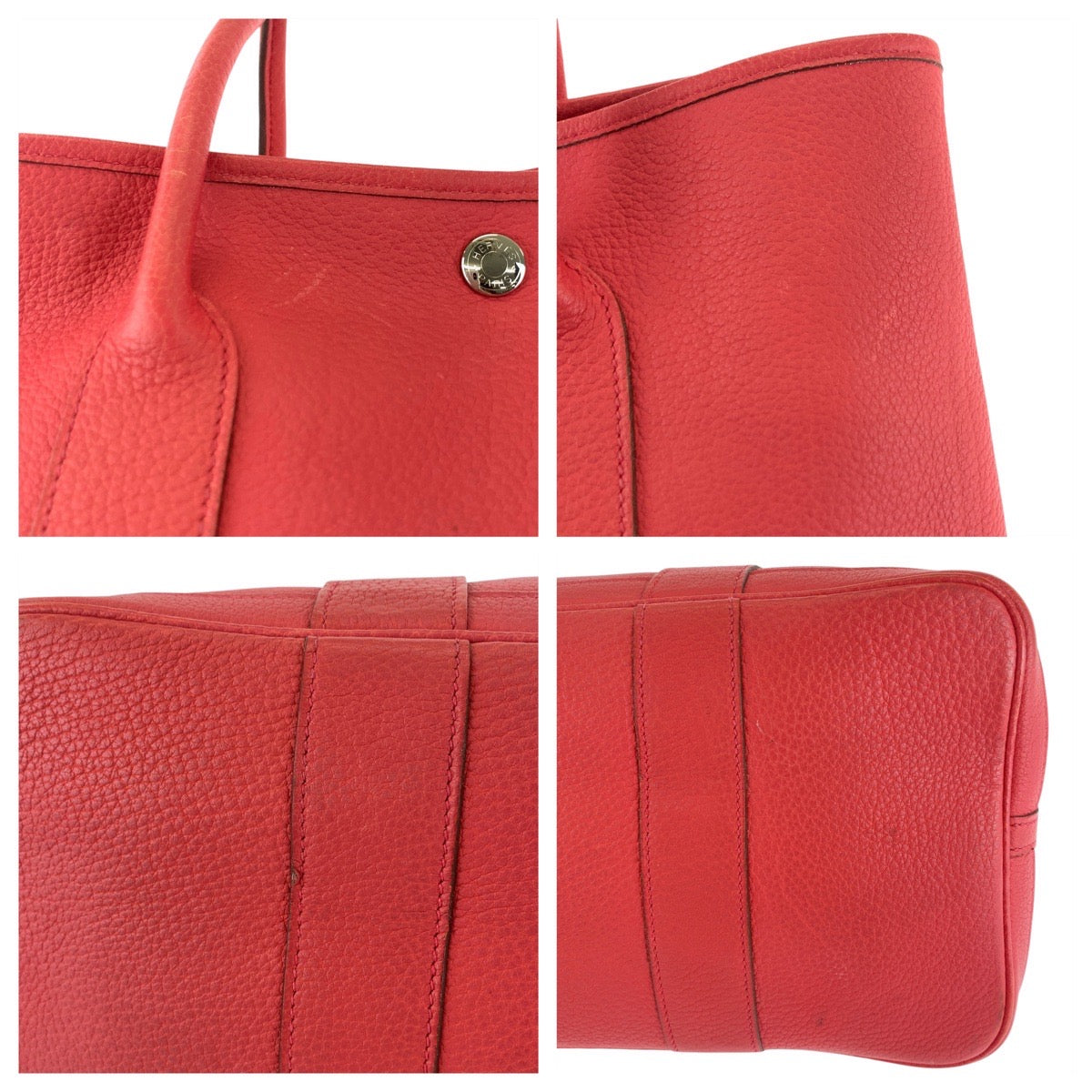 17321
HERMES エルメス ガーデンパーティPM ピンク シルバー金具 ネゴンダ トートバッグ ショルダーバッグ □N刻印  レディース AB190