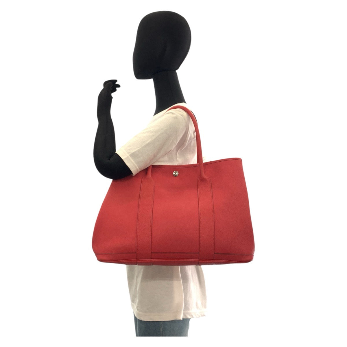17321
HERMES エルメス ガーデンパーティPM ピンク シルバー金具 ネゴンダ トートバッグ ショルダーバッグ □N刻印  レディース AB190