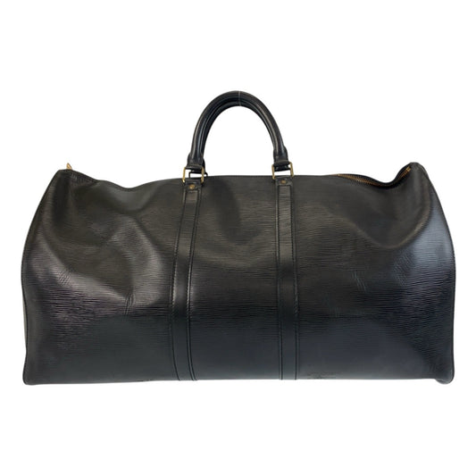 17322
LOUIS VUITTON ルイヴィトン エピ キーポル55 ノワール ブラック 黒 ゴールド金具 レザー M59142 ボストンバッグ ハンドバッグ  メンズ AB65