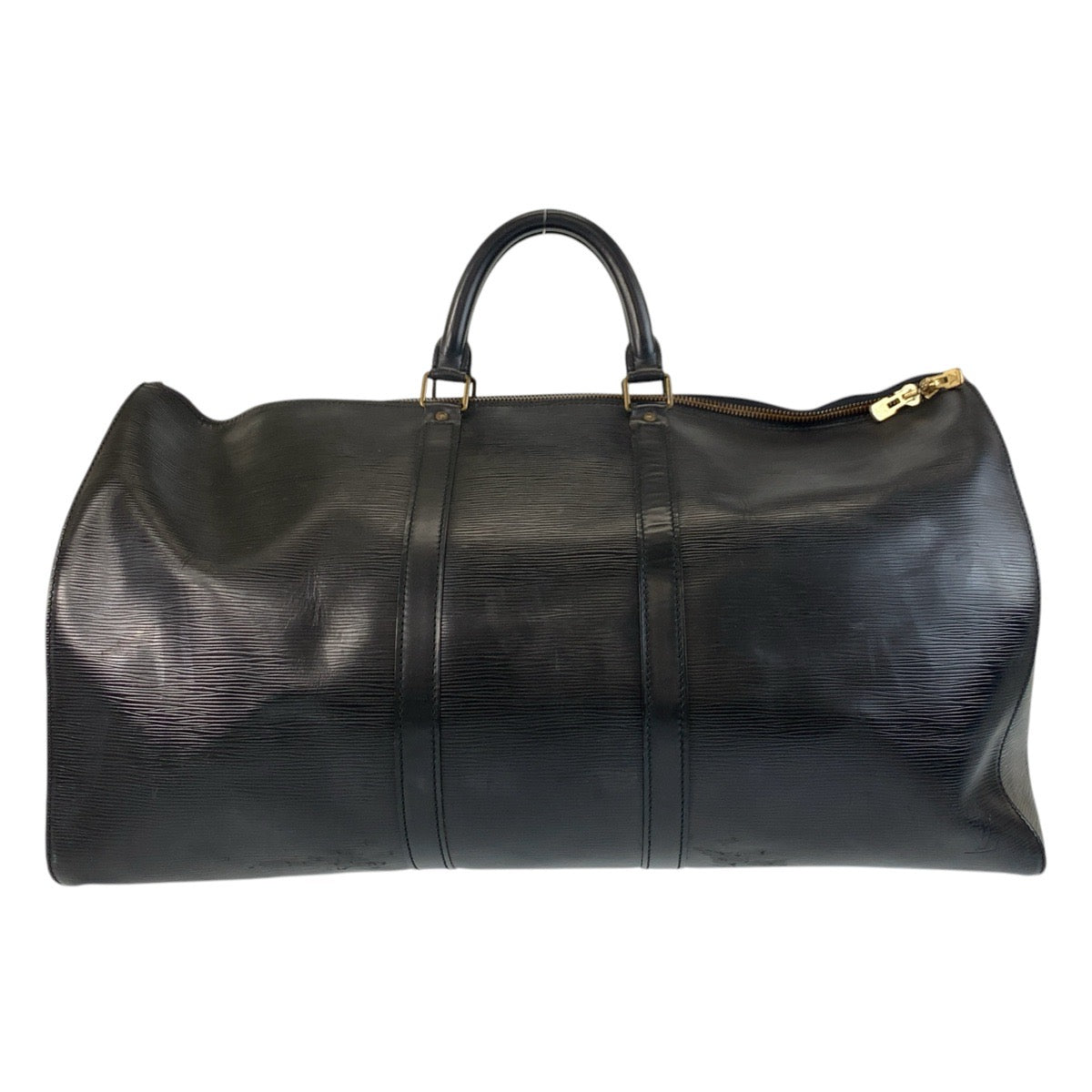 17322
LOUIS VUITTON ルイヴィトン エピ キーポル55 ノワール ブラック 黒 ゴールド金具 レザー M59142 ボストンバッグ ハンドバッグ  メンズ AB65