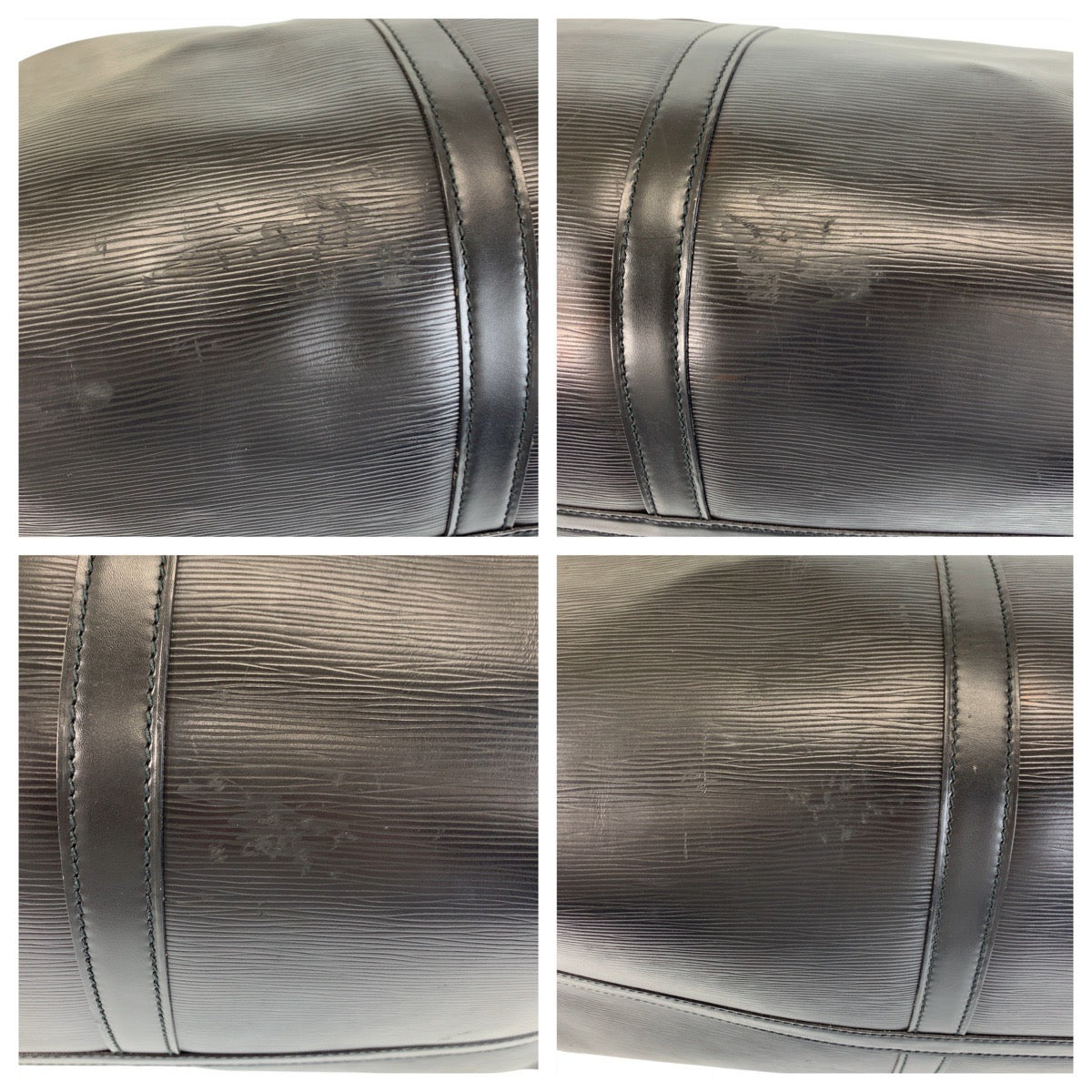 17322
LOUIS VUITTON ルイヴィトン エピ キーポル55 ノワール ブラック 黒 ゴールド金具 レザー M59142 ボストンバッグ ハンドバッグ  メンズ AB65