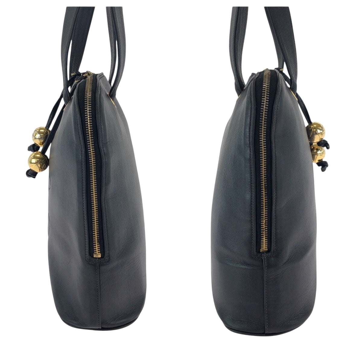 17323
CHANEL シャネル デカココマーク ココボール ブラック 黒 ゴールド金具 キャビアスキン トートバッグ ショルダーバッグ  レディース ABP140