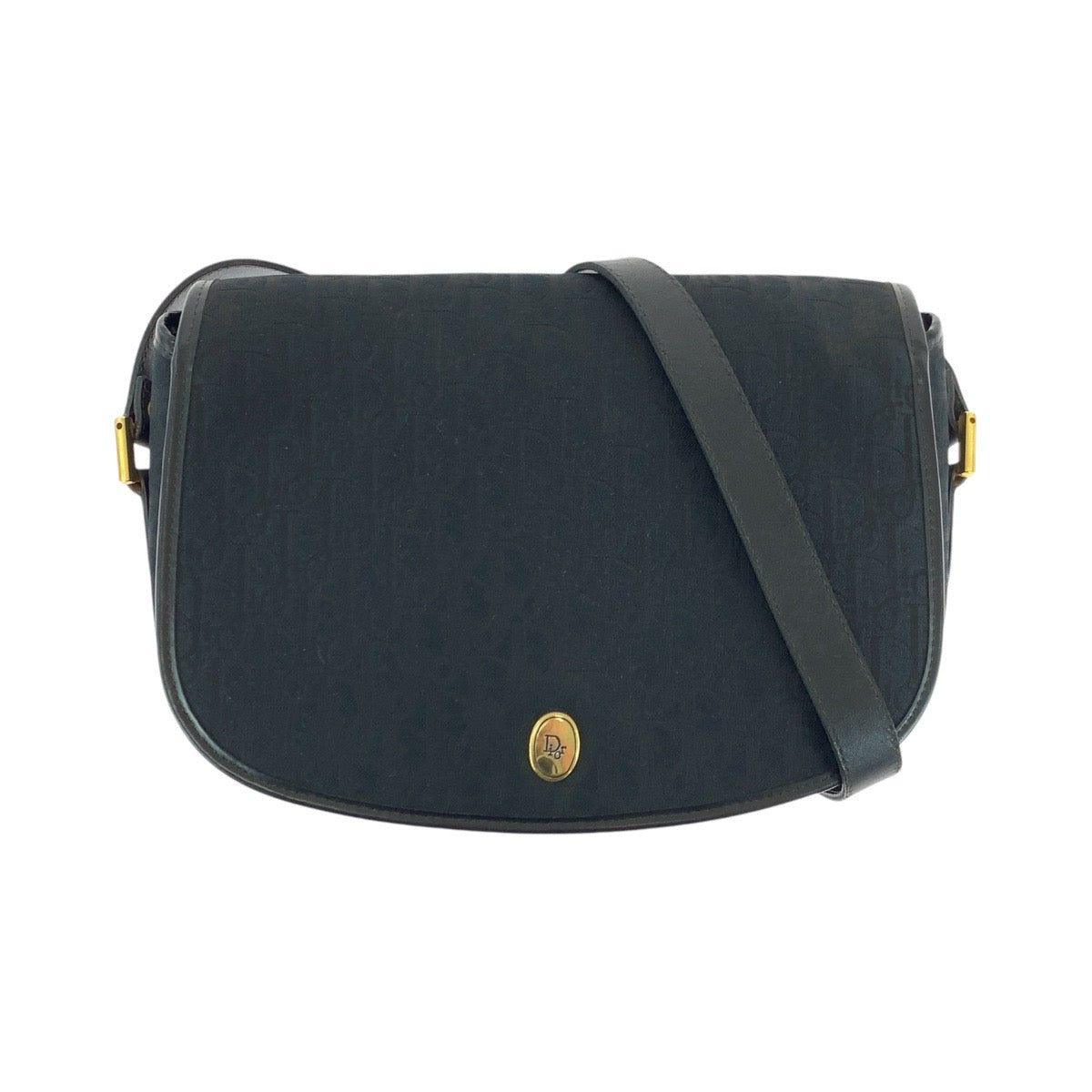 17324
Dior ディオール ヴィンテージ トロッター ブラック 黒 ゴールド金具 キャンバス / レザー ショルダーバッグ ポシェット  レディース ABP40