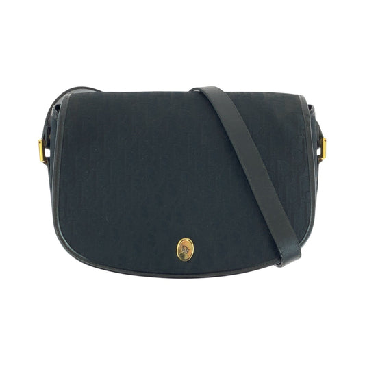 17324
Dior ディオール ヴィンテージ トロッター ブラック 黒 ゴールド金具 キャンバス / レザー ショルダーバッグ ポシェット  レディース ABP40