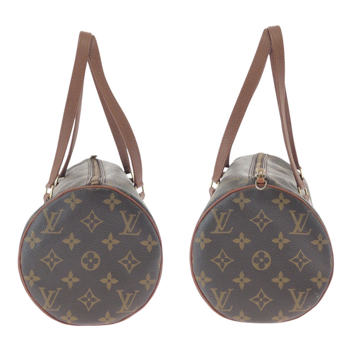 17328
LOUIS VUITTON ルイヴィトン ヴィンテージ モノグラム パピヨン30 ブラウン ゴールド金具 PVC M51365 ハンドバッグ ショルダーバッグ  レディース ABP43