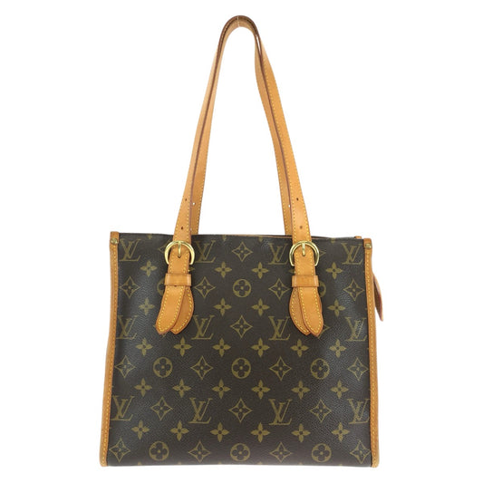17329
LOUIS VUITTON ルイヴィトン モノグラム ポパンクール オ ブラウン ゴールド金具 PVC / レザー M40007 トートバッグ ショルダーバッグ レディース AB59
