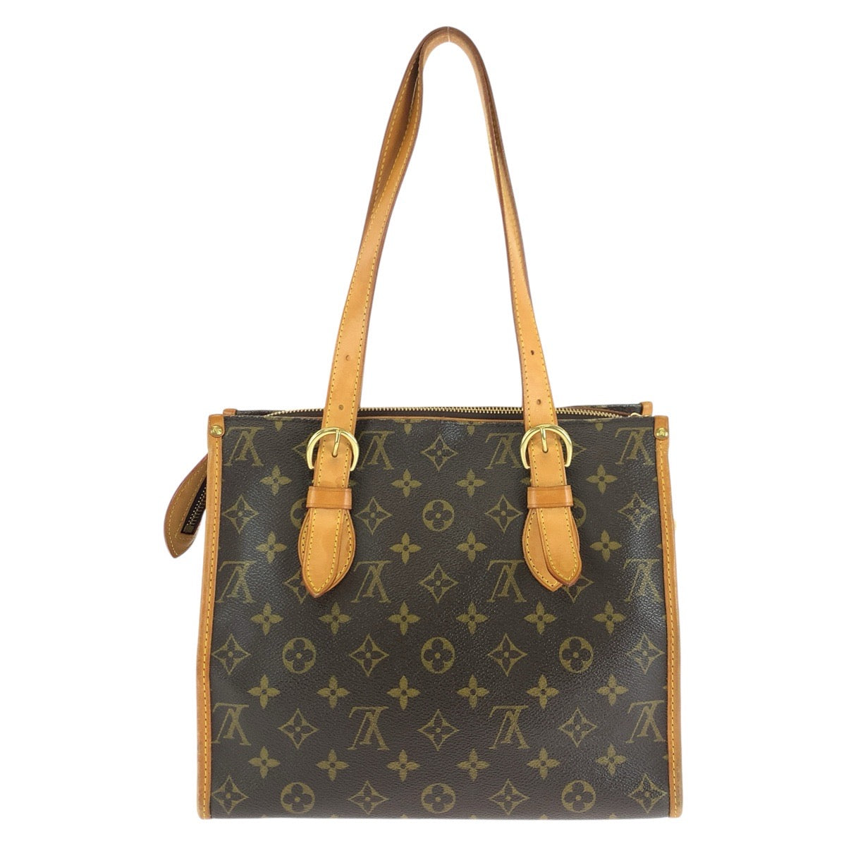 17329
LOUIS VUITTON ルイヴィトン モノグラム ポパンクール オ ブラウン ゴールド金具 PVC / レザー M40007 トートバッグ ショルダーバッグ レディース AB59