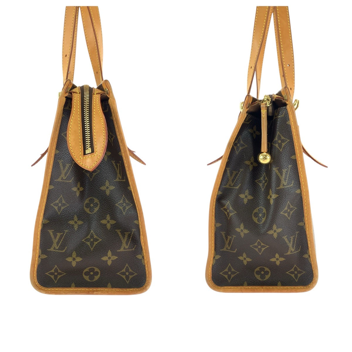 17329
LOUIS VUITTON ルイヴィトン モノグラム ポパンクール オ ブラウン ゴールド金具 PVC / レザー M40007 トートバッグ ショルダーバッグ レディース AB59