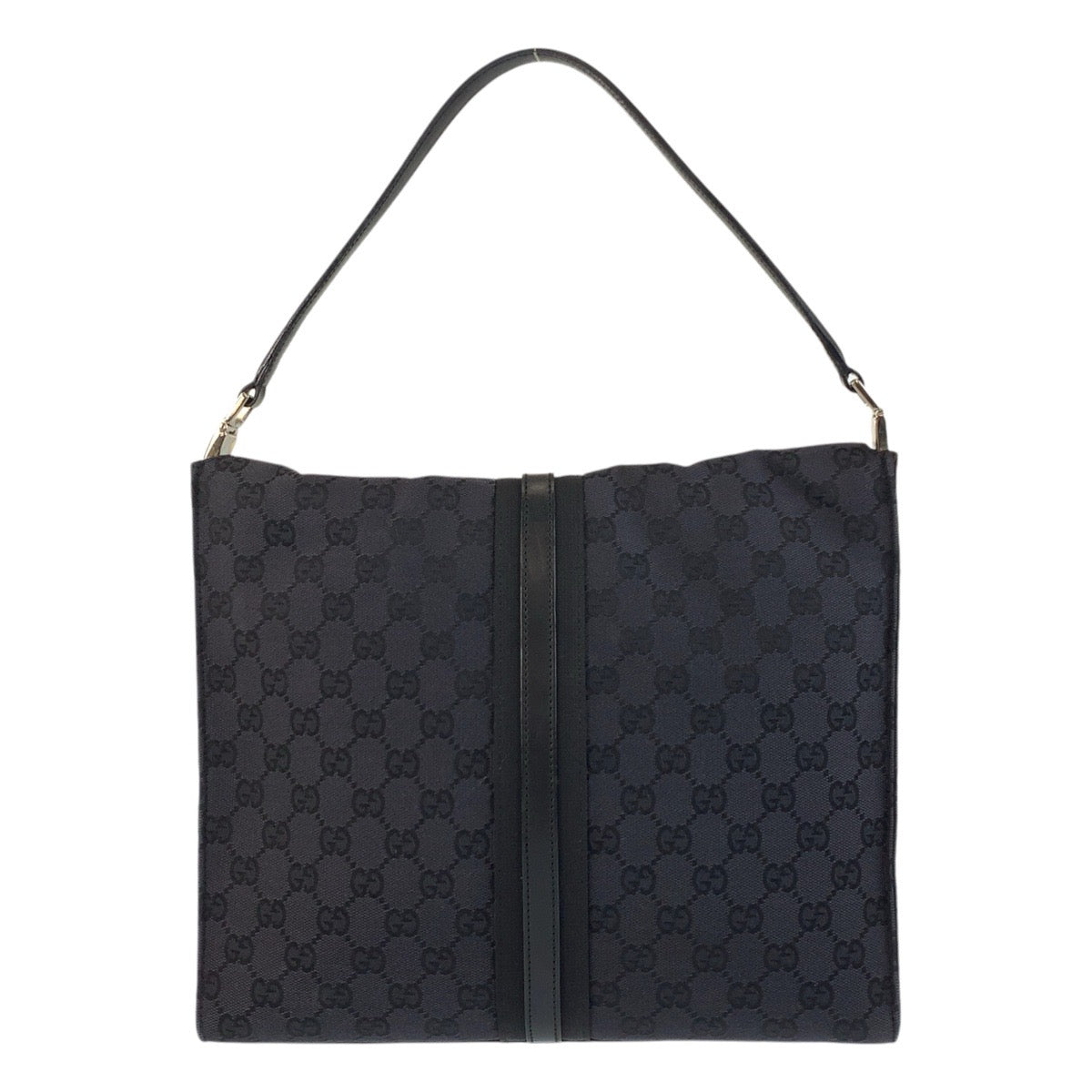 17331
GUCCI グッチ ジャッキー ブラック 黒 シルバー金具 GGキャンバス / レザー 001 3355 ショルダーバッグ ハンドバッグ レディース ABP50