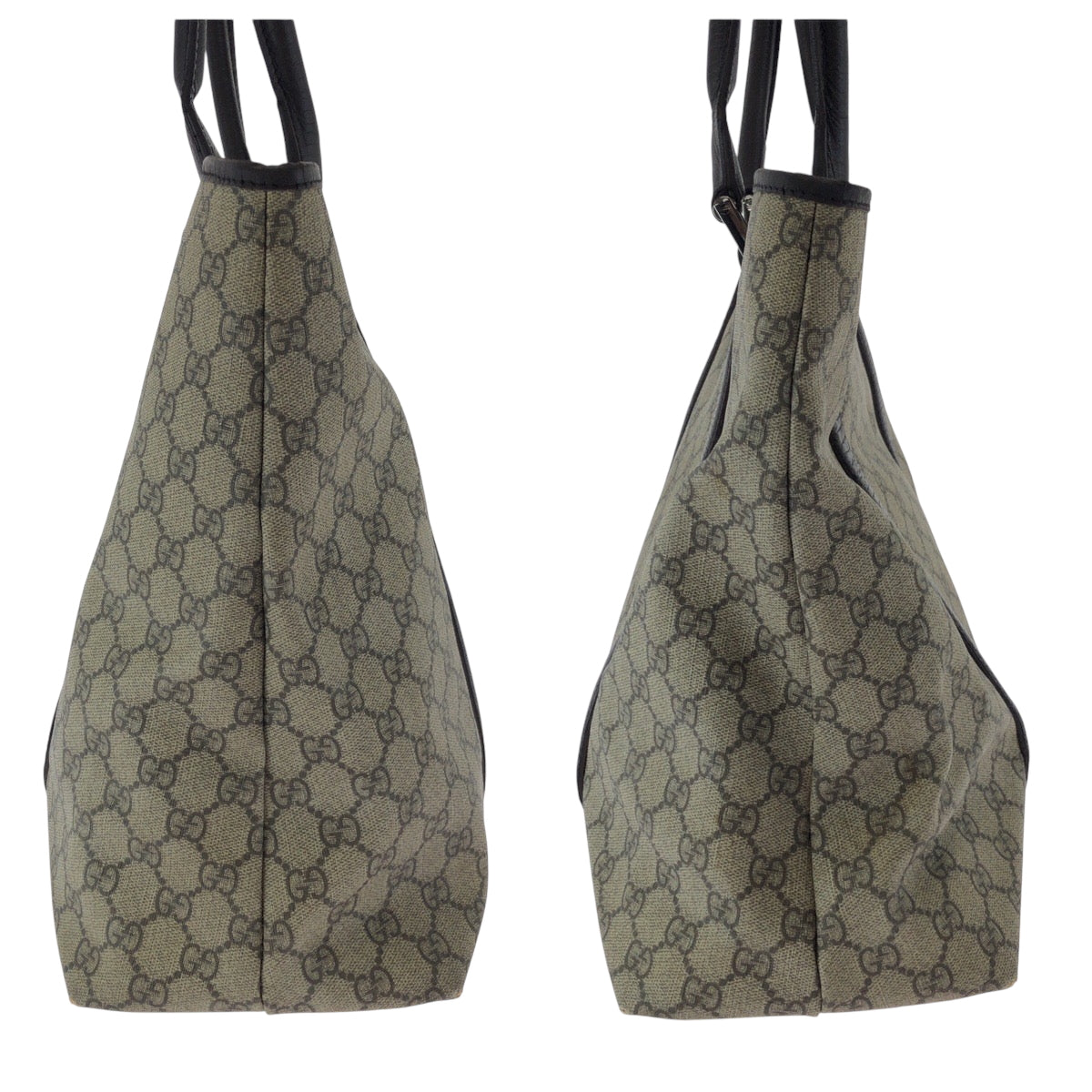 17335
GUCCI グッチ ベージュ ダークブラウン シルバー金具 GGスプリームキャンバス 415288 トートバッグ ショルダーバッグ  レディース AB26