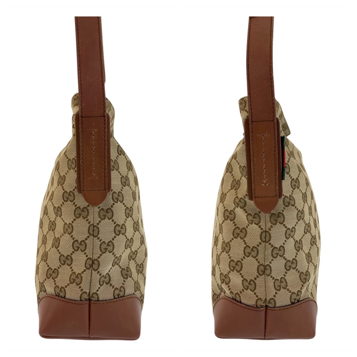 17336
GUCCI グッチ ベージュ ブラウン GGキャンバス / レザー 337598 ショルダーバッグ メッセンジャーバッグ  レディース B14