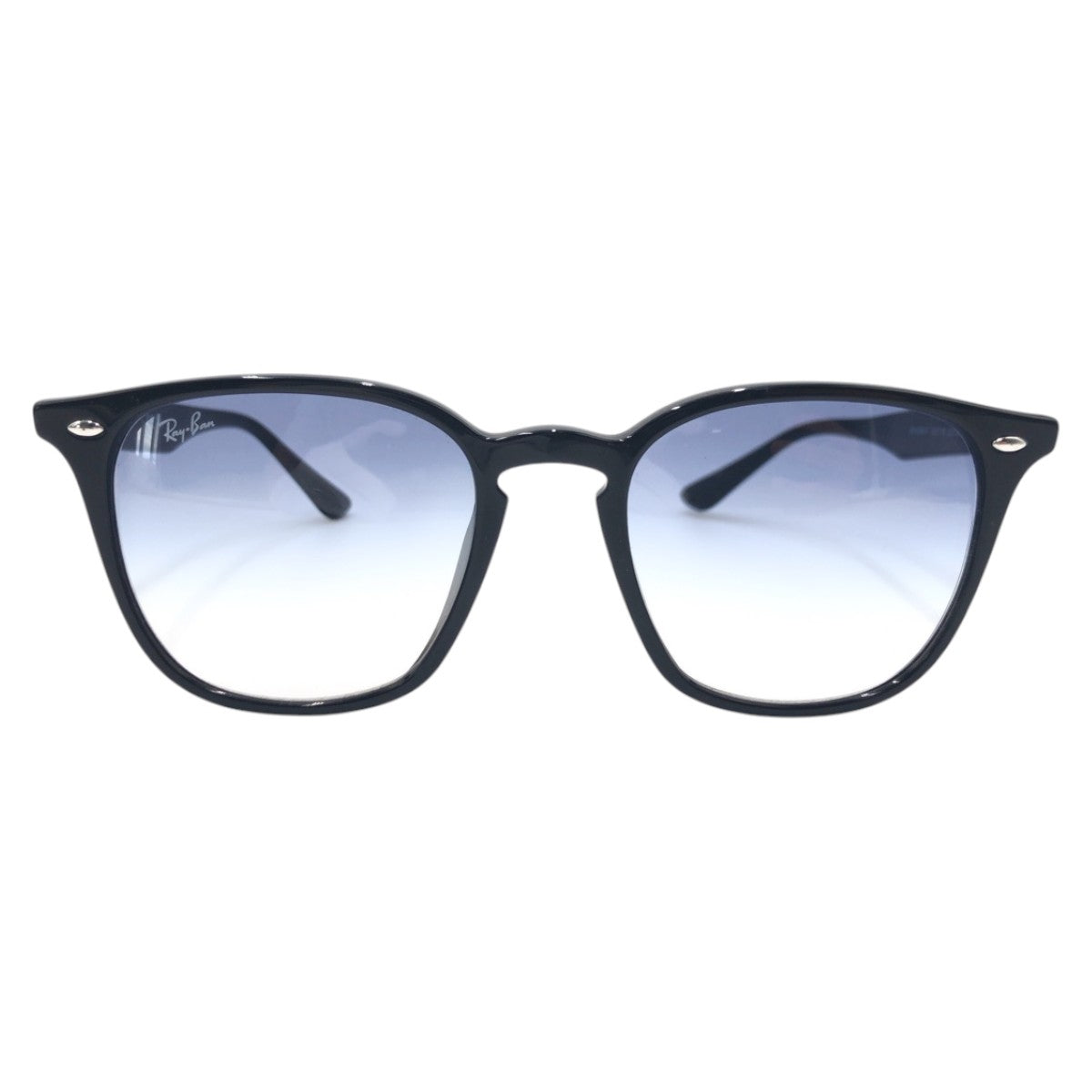 17338
Ray-Ban レイバン ブラック 黒 ライトブルー プラスチック RB4258-F 601/19 サングラス 男女兼用 ウェリントン  レディース A15
