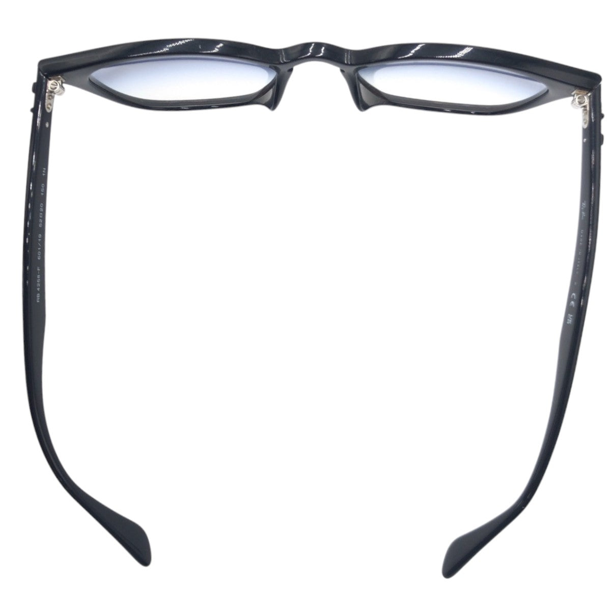 17338
Ray-Ban レイバン ブラック 黒 ライトブルー プラスチック RB4258-F 601/19 サングラス 男女兼用 ウェリントン  レディース A15