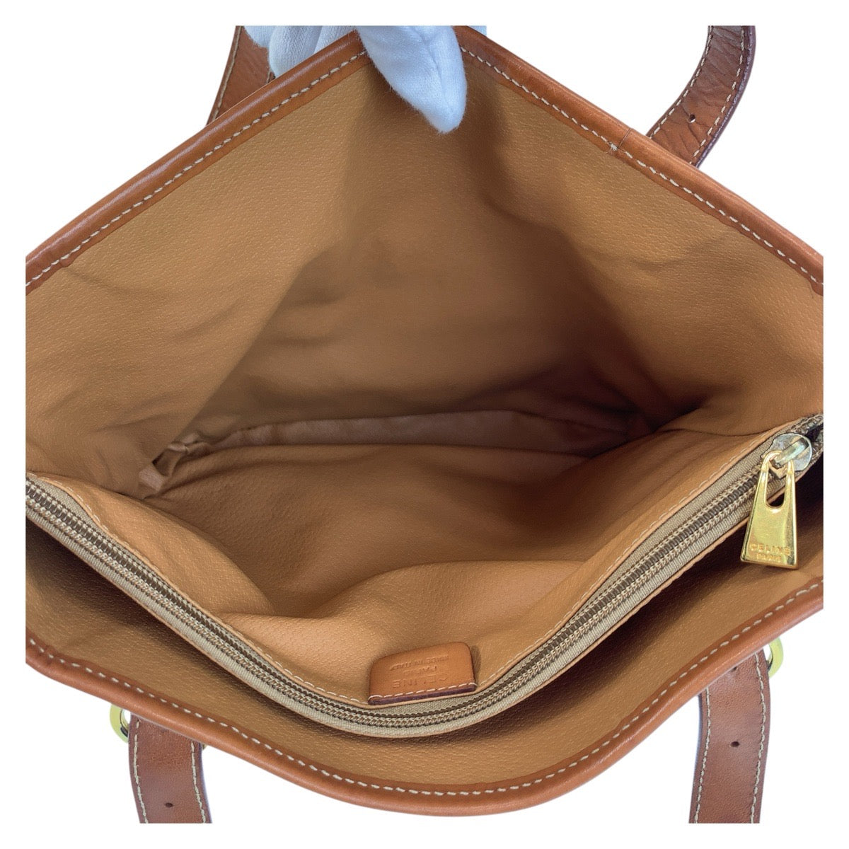 17339
CELINE セリーヌ ヴィンテージ マカダム ブラウン ゴールド金具 PVC / レザー MC96 トートバッグ ショルダーバッグ  レディース ABP40