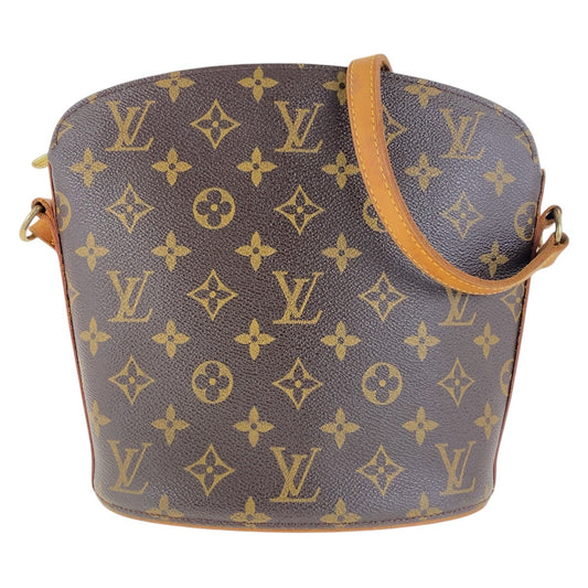 17340
LOUIS VUITTON ルイヴィトン モノグラム ドルーオ ブラウン ゴールド金具 PVC M51290 斜め掛け ショルダーバッグ  レディース AB65