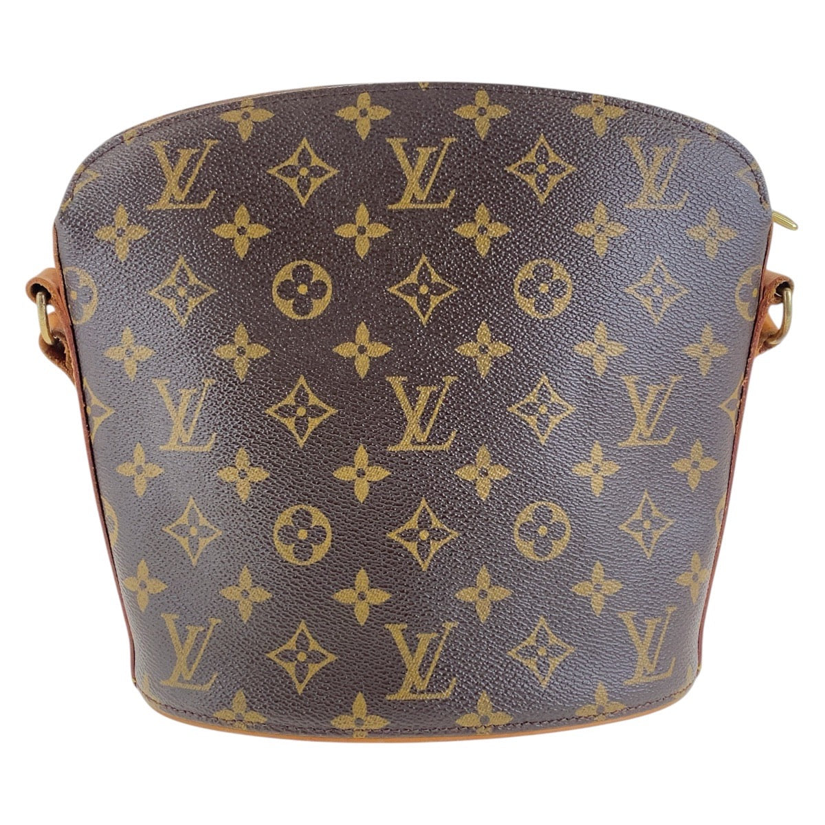 17340
LOUIS VUITTON ルイヴィトン モノグラム ドルーオ ブラウン ゴールド金具 PVC M51290 斜め掛け ショルダーバッグ  レディース AB65