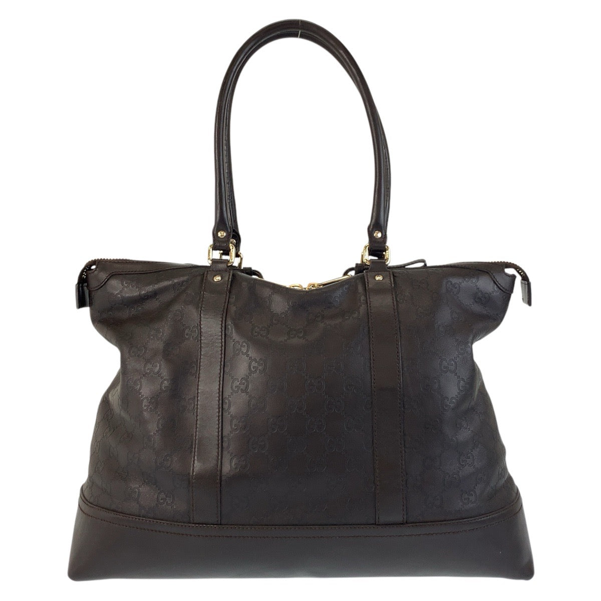 17341
GUCCI グッチ グッチシマ ブラウン ゴールド金具 レザー 327793 トートバッグ ショルダーバッグ レディース ABP58