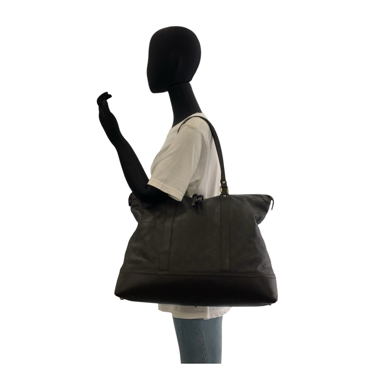 17341
GUCCI グッチ グッチシマ ブラウン ゴールド金具 レザー 327793 トートバッグ ショルダーバッグ  レディース ABP58