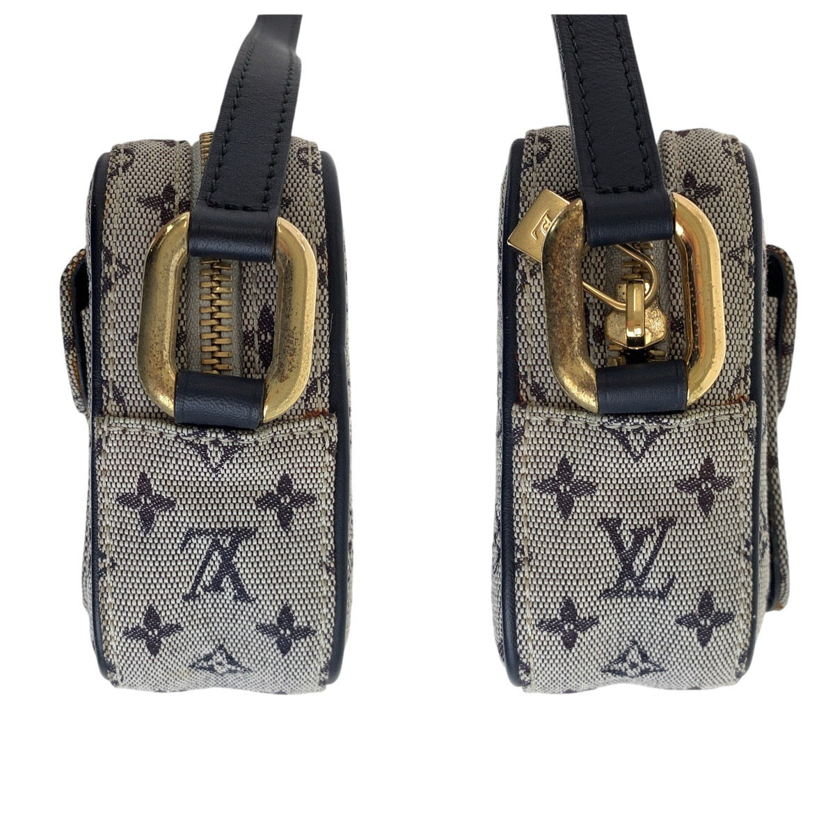 17431
LOUIS VUITTON ルイヴィトン モノグラム ミニ ジュリエット グレー ブラック ゴールド金具 キャンバス / レザー M92217 ショルダーバッグ ポシェット  レディース