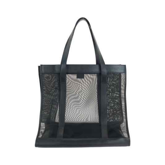 17344
GUCCI グッチ メッシュ ブラック 黒 ナイロン 002 0404 トートバッグ ショルダーバッグ  レディース A48