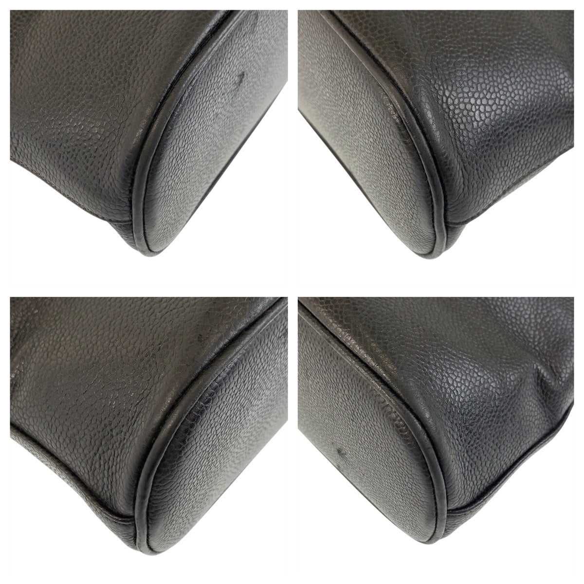 17345
CHANEL シャネル ココマーク ブラック 黒 ゴールド金具 キャビアスキン トートバッグ ショルダーバッグ レディース ABP138