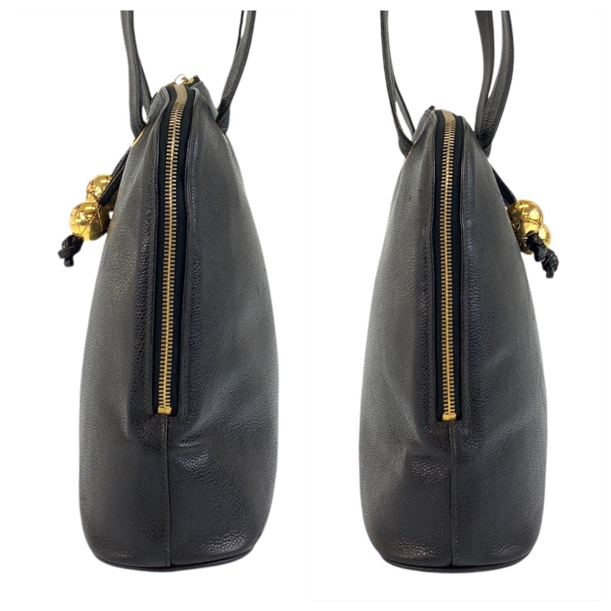 17345
CHANEL シャネル ココマーク ブラック 黒 ゴールド金具 キャビアスキン トートバッグ ショルダーバッグ レディース ABP138