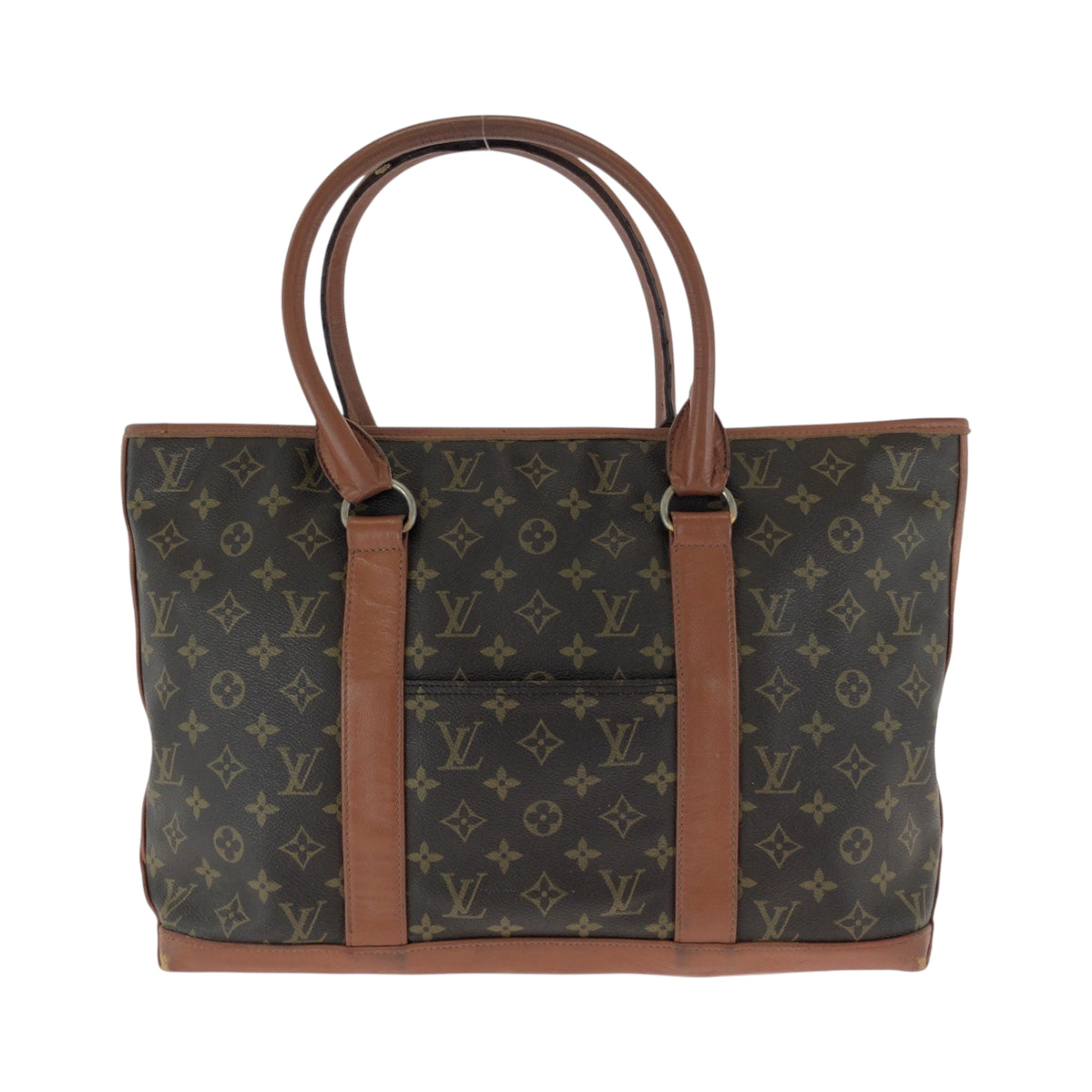 17352
LOUIS VUITTON ルイヴィトン ヴィンテージ モノグラム サックウィークエンド ブラウン ゴールド金具 PVC M42425 トートバッグ ショルダーバッグ レディース AB43