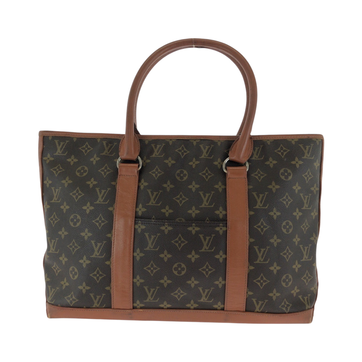 17352
LOUIS VUITTON ルイヴィトン ヴィンテージ モノグラム サックウィークエンド ブラウン ゴールド金具 PVC M42425 トートバッグ ショルダーバッグ レディース AB43