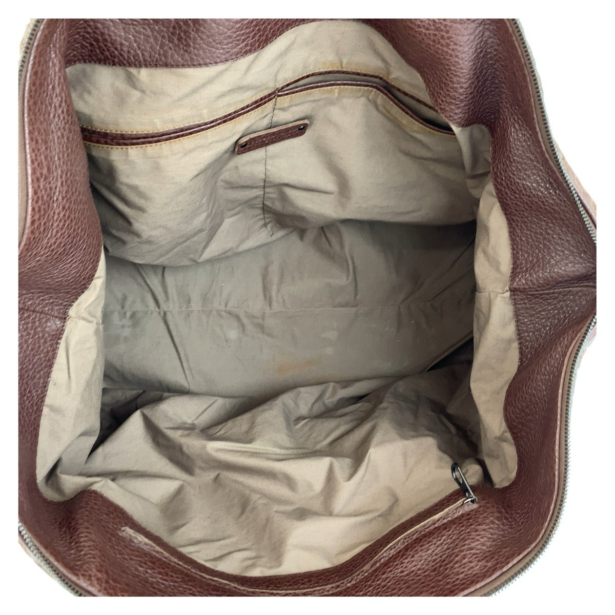 17353
BOTTEGAVENETA ボッテガヴェネタ イントレチャート ブラウン レザー トートバッグ ハンドバッグ  メンズ ABP75