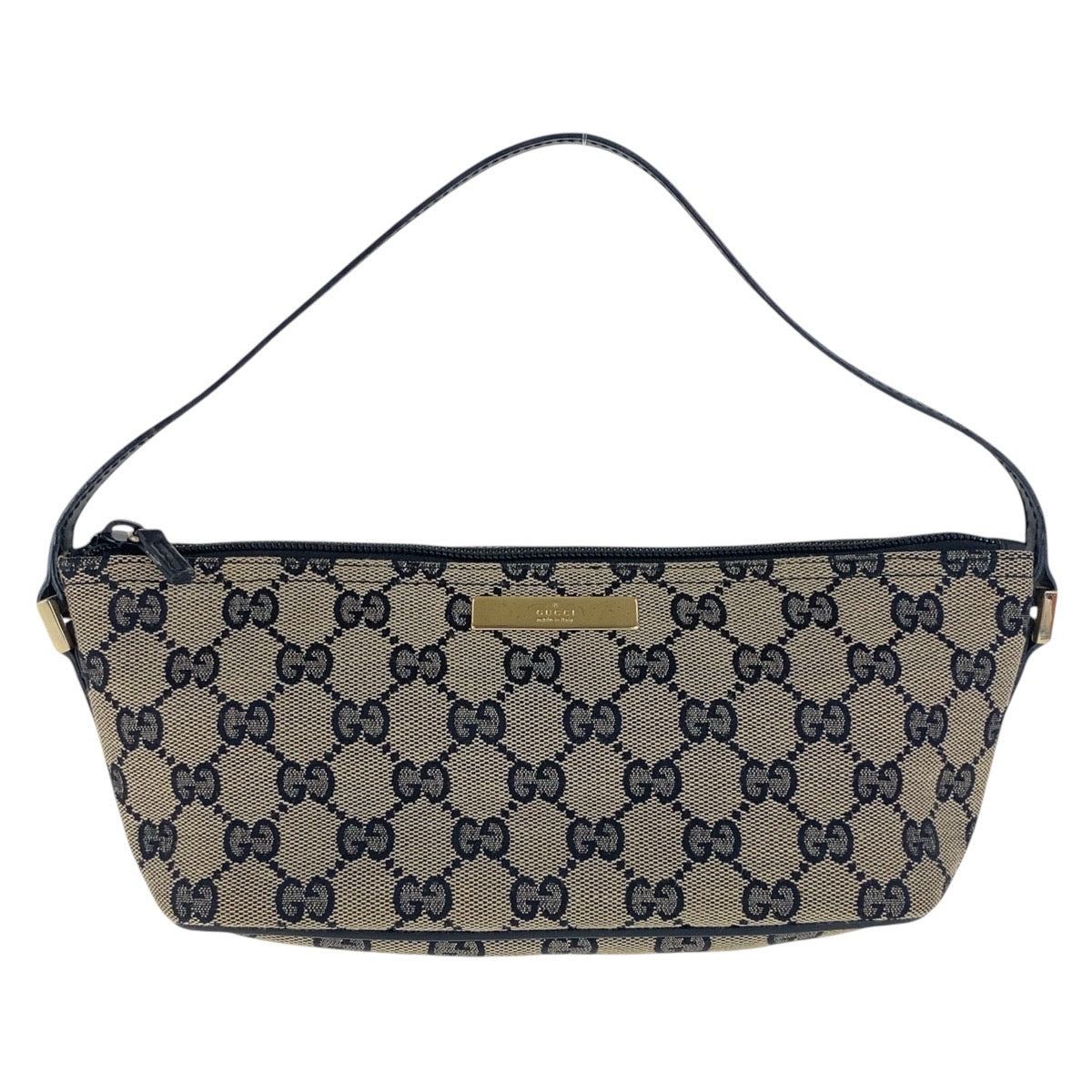 17355
GUCCI グッチ ブラック ゴールド金具 GGキャンバス / レザー 039 1103 ハンドバッグ アクセサリーポーチ  レディース A39