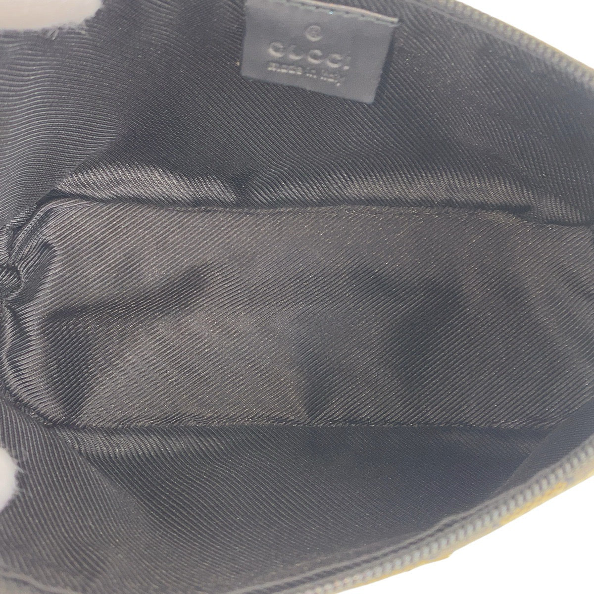 17355
GUCCI グッチ ブラック ゴールド金具 GGキャンバス / レザー 039 1103 ハンドバッグ アクセサリーポーチ  レディース A39