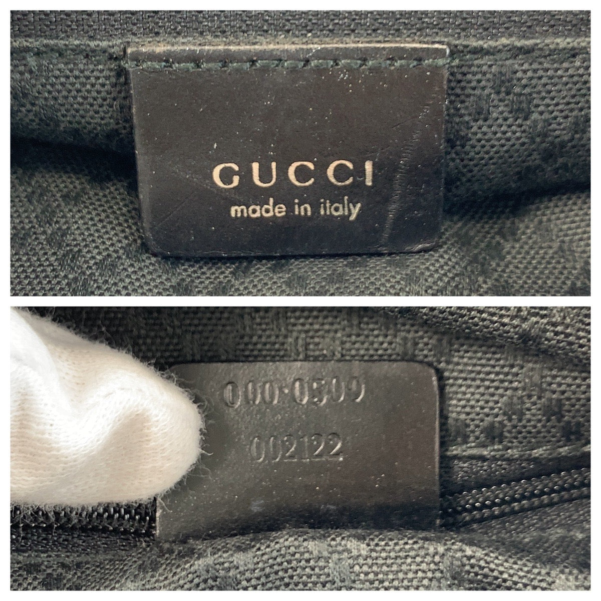 17356
GUCCI グッチ バンブー ブラック 黒 シルバー金具 ナイロン / バンブー 000 0509 ハンドバッグ  レディース ABP16