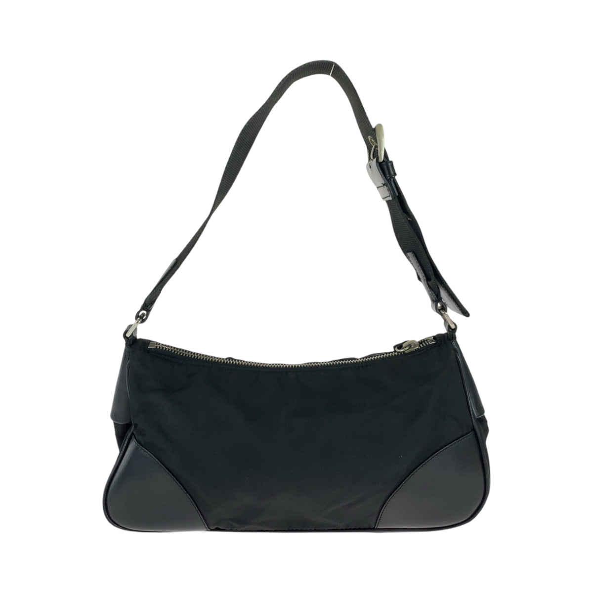 17358
PRADA プラダ テスート 三角ロゴプレート ブラック 黒 シルバー金具 ナイロン BR0449 ワンショルダーバッグ ハンドバッグ レディース AB