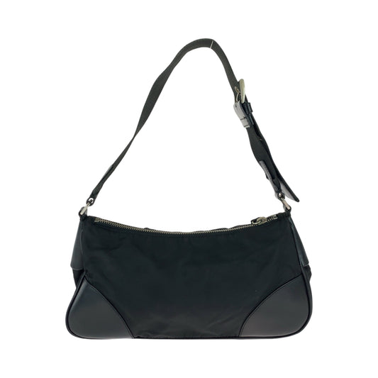 17358
PRADA プラダ テスート 三角ロゴプレート ブラック 黒 シルバー金具 ナイロン BR0449 ワンショルダーバッグ ハンドバッグ レディース AB