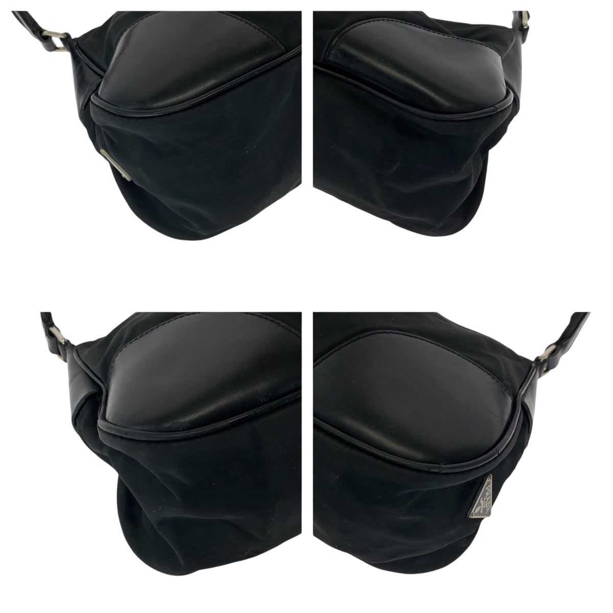 17358
PRADA プラダ テスート 三角ロゴプレート ブラック 黒 シルバー金具 ナイロン BR0449 ワンショルダーバッグ ハンドバッグ レディース AB